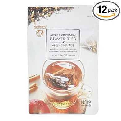 Zeesoon Apple & Cinnamon Black Tea Bag (1.5G X 12 Tea Bags) Herbal Tea, Pyramid Tea Bags, The Aromas Of Ripe Apple And Spicy Tones Of Cinnamon