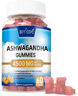 Ashwagandha Gummies For Women & Men: Ashwagandha Herbal Supplement For Daily Wellness, Vitality And Balanced Mood Vegan Gluten-Free Non-Gmo 60 Gummies