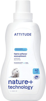 Attitude Liquid Fabric Softener, Plant-Based & Vegan, He Compatible, Naturally Derived, Citrus Zest Scent, 40 Loads, 33.8 Fl Oz