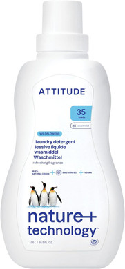 Attitude Liquid Laundry Detergent, Ewg Verified, He Compatible, Plant-Based & Vegan, Natural Laundry Soap, Pink Grapefruit Scent, 35 Loads, 35.5 Fl Oz