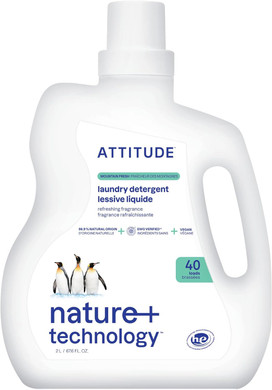 Attitude Liquid Laundry Detergent, Ewg Verified, He Compatible, Plant-Based & Vegan, Natural Laundry Soap, Summer Berries Scent, 40 Loads, 67.6 Fl Oz