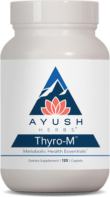 Ayush Herbs Thyro-M - Thyroid Support For Women & Men, Thyroid Health, Thyroid Care With L Tyrosine, Ashwagandha, Kelp, Natural Energy Support - 120 Vegetarian Capsules (1 Count)