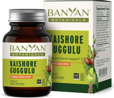 Banyan Botanicals Kaishore Guggulu  Organic Joint Support Supplement  Traditional Blend That Supports Healthy Joints, Muscles, And Connective Tissue*  90 Tablets  Non-Gmo Sustainably Sourced Vegan