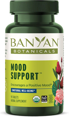 Banyan Botanicals Mood Support  Organic Herbal Mood Enhancing Supplement  Soothes Anxiousness & Provides Natural Mood Support*  90 Tablets  Non-Gmo Sustainably Sourced Vegan