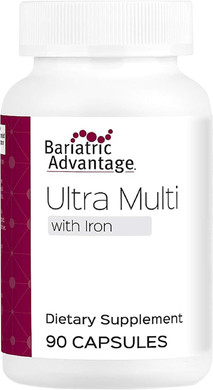 Bariatric Advantage Ultra Multivitamin With Iron - Ultra Multi With Iron - Capsule Format Multivitamin - Provides Full Complex Of B Vitamins - With Vitamin C, Chromium & More - 90 Capsules
