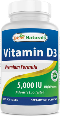 Best Naturals Vitamin D3 5000 Iu 360 Softgels