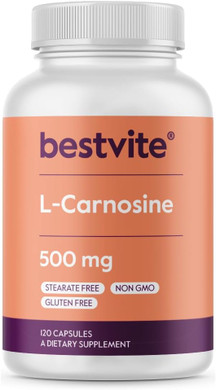 Bestvite L-Carnosine 500Mg (240 Capsules) (120X2) No Fillers - No Stearates - Non Gmo - Gluten Free