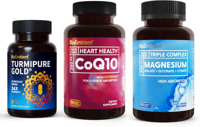 Bioemblem Triple Magnesium Complex And Turmeric Curcumin With Clinically Studied Turmipure And Coq10 With Bioperine