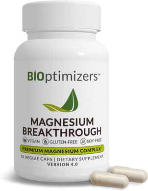 Bioptimizers Magnesium Breakthrough Supplement 4.0-7 Forms Of Mg: Glycinate, Malate, Citrate, And More - Natural Support For Sleep And Cognitive Function - 60 Capsules- Calming Vitamins Complex
