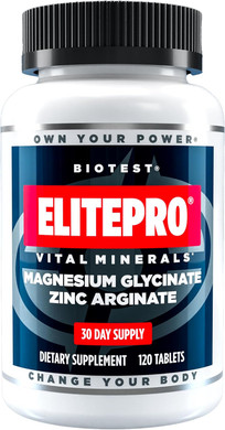 Biotest Elitepro Minerals - Magnesium Glycinate & Zinc Arginate For Immunity, Recovery & Metabolic Support - 30-Day Supply, 120 Tablets