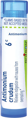 Boiron Antimonium Crudum 6C Homeopathic Medicine For Indigestion - 80 Pellets