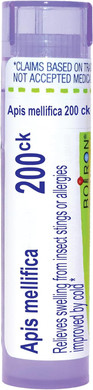 Boiron Apis Mellifica 200Ck, 80 Pellets, Homeopathic Medicine For Insect Bites