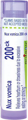 Boiron Nux Vomica 12C For Heartburn Or Drowsiness Due To Excessive Eating Or Drinking - 80 Pellets