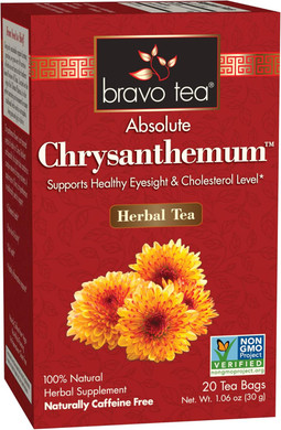 Bravo Tea Absolute Chysanthemum Herbal Tea Caffeine Free, 20 Tea Bags, 1 Count