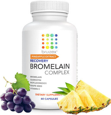 Bromelain & Quercetin Recovery Complex I Post Surgery Recovery I Bruising, Swelling Relief, Lymphatic Drainage I Post 360 Lipo, Bbl, Liposuction, Tummy Tuck I Non Gmo 60 Caps