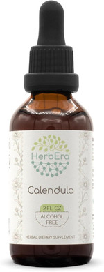 Calendula B60 Alcohol-Free Herbal Extract Tincture, Concentrated Liquid Drops Natural Calendula (Calendula Officinalis) Dried Flower (2 Fl Oz)