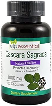 Cascara Sagrada Natural Laxative Regularity 1000Mg 100 Capsules