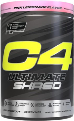 Cellucor C4 Ultimate Shred Pre Workout Powder, Metabolism Supplement With Cayenne Extract+300Mg Caffeine+Teacrine+Dynamine - Cherry Limeade, 20 Servings