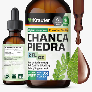 Chanca Piedra Tincture - Natural Kidney Health Support Liquid - Chanca Piedra Stone Breaker & Gallbladder Cleanse Formula - Vegan, Alcohol & Sugar Free Drops 2 Fl Oz