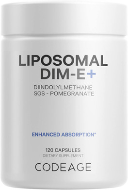 Codeage Liposomal Dim Supplement - 4 Months Supply Of Dim Vitamins And Sgs, Pomegranate, Broccoli, Vitamin E Isomers Tocopherols Alpha Beta Gamma Delta - Liposomal Formula - Gluten-Free - 120 Capsules