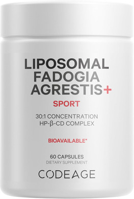 Codeage Liposomal Fadogia Agrestis 600Mg Supplement - Fadogia Agrestis 30:1 Extract, Vitamin D3, Zinc, Fenugreek, Bioperine Black Pepper - 2-Month Supply - Liposomal Delivery - Non-Gmo, 60 Capsules