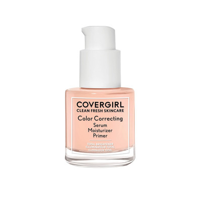 Covergirl Clean Fresh Skincare Color Correcting Serum Moisturizer Primer, Total Brightener, For Light Skin Tones