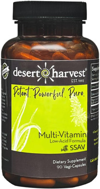 Desert Harvest Low-Acid Multi-Vitamin Supplement, Ph Balanced Formula, Made Without B6, 90 Capsules