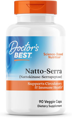 Doctors Best Natto-Serra, Supports Circulatory & Immune Health, Non-Gmo, Vegan 90 Veggie Caps