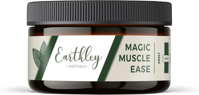Earthley Wellness, Magic Muscle Ease, Soothe Muscles Naturally, Olive Oil, Arnica Flowers, Mango Butter, Kokum Butter, Magnesium Chloride Flakes (4Oz, Mint)