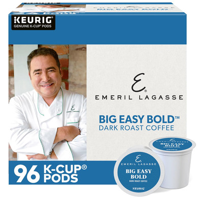 Emeril, Big Easy Bold Coffee, Single-Serve Keurig K-Cup Pods, Dark Roast, 48 Count (2 Boxes Of 24 Pods)
