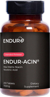 Endur-Acin, Extended Release Niacin For Optimal Absorption & Flush Free Niacin, Premium Vitamin B3 Niacin Supplements, 750Mg, 60 Tablets