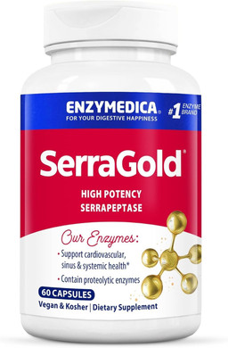 Enzymedica, Serragold, Supports Recovery, Immune And Cardiovascular System, Natural Supplement, 120 Count (Ffp)