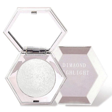 Erinde White Purple Shimmer Glitter Highlighter Highlight Makeup Contour Powder, Silver Face Illuminator Highlighter Makeup Iluminadores Illuminator For Face Body Cheek