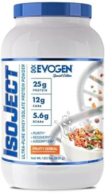 Evogen Isoject - Whey Protein Isolate | Ultra-Pure Whey Protein Powder With Ignitor Enzymes, Bcaas, And Eaas | Enhanced Absorption & Recovery | Fruity Cereal | 26 Servings