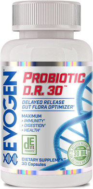 Evogen Probiotic D.R. 30 | Delayed Release Gut Flora Optimizer | Supports Immunity, Digestion, & Health | 30 Billion Cfus | 30 Capsules