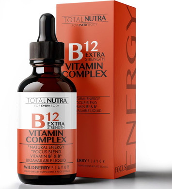 Extra Strength Liquid B12 Vitamin Drops- Vitamins B12, B6, B3- Vegan And Non Gmo- Instant Energy, Focus & Metabolism Support With Green Tea, Carnitine & Ginkgo Biloba- Alternative To B Complex Capsule