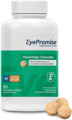 Eyepromise Vizual Edge Chew Performance Eye Vitamin - Nsf Certified For Sport And The Official Eye Vitamin Of Sports - 1 Month Supply Of Citrus Chewable Tablet