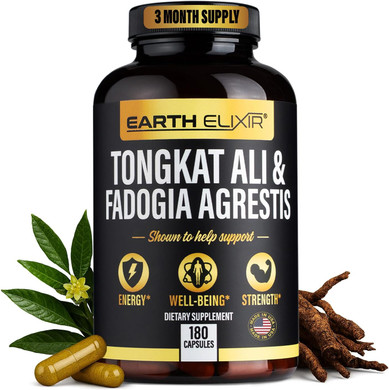 Fadogia Agrestis & Tongkat Ali For Men & Woman  Herbal Testosterone Support Natural, 2-In-1 Tongkat Ali & Fadogia Agrestis For Men  Strength, Energy & Fitness  180 Longjack Capsules