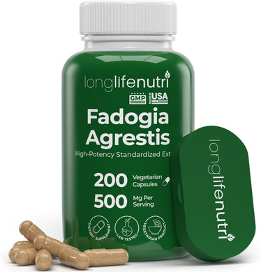 Fadogia Agrestis 500Mg  200 Vegetarian Capsules | 10:1 Stem Extract | Natural Libido Booster For Men | Supports Vitality & Performance | Tongkat Ali Fadogia Agrestis Stack | Made In Usa-Gmp Certified