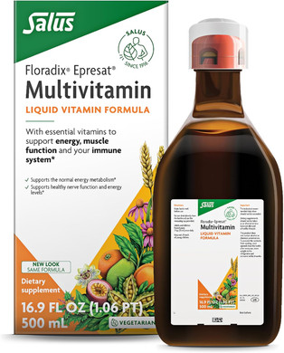 Floradix Epresat Adult Multivitamin - Daily Liquid Multivitamin With Vitamin A, Milk Thistle & More For Wellness - Energy Support & Liver Health Support* - Vegetarian, Non-Gmo - 16.9 Fl Oz