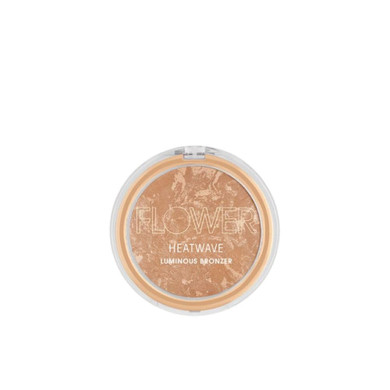 Flower Beauty By Drew Barrymore Heatwave Luminous Bronzer - Bronzer Powder Makeup - Warm Luminous Finish + Sunkissed Skin - Shimmering Powder - Ambient Glow - Cruelty-Free + Vegan (Sunswept)