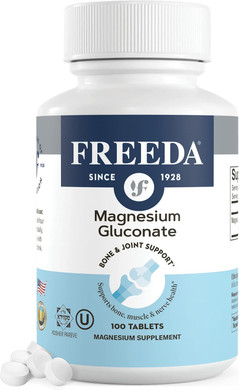 Freeda Magnesium Gluconate  Gentle & Highly Absorbable Magnesium For Bone, Nerve & Muscle Function  Vegan Magnesium Supplement (500 Tablets)
