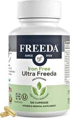 Freeda Multivitamin - Iron-Free Ultra Kosher Multivitamin For Men & Women  Daily High Potency Multi For Adult Health & Wellness  360 Capsules (90-Day Supply)