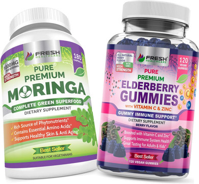 Fresh Healthcare Moringa And Elderberry Gummies - Bundle