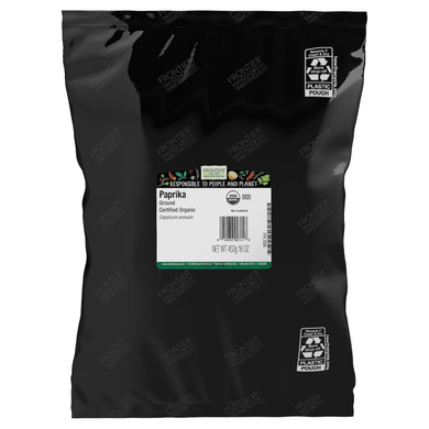 Frontier Co-Op Organic Ground Paprika 1Lb Bulk Bag - Paprika Powder Seasoning - Restaurant Supply