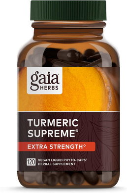 Gaia Herbs Turmeric Supreme Extra Strength - Supports Occasional Swelling From Normal Wear & Tear - With Turmeric Curcumin & Black Pepper - 30 Vegan Liquid Phyto-Capsules (Up To 30-Day Supply)
