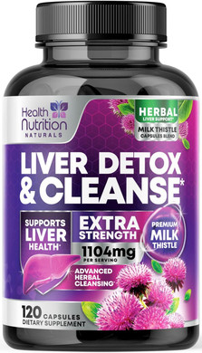 Gentle Liver Cleanse Detox & Repair Formula - Herbal Liver Support Supplement: Milk Thistle With Silymarin, Artichoke Extract, Dandelion, Beet, Chicory Root, & Turmeric For Liver Health - 60 Capsules