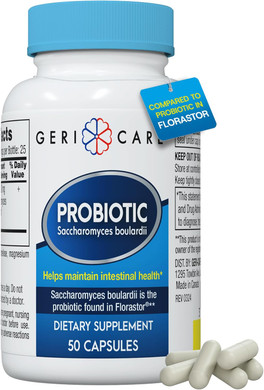 Gericare S. Boulardii Probiotic Saccharomyces Boulardii - Probiotics For Digestive Health For Women & Men - 500Mg - Compare To The Active Ingredient In Florastor Probiotic Gut Formula (50 Capsules)