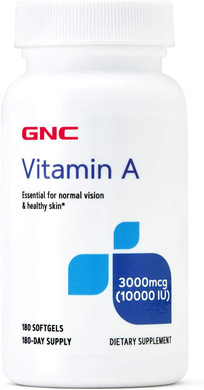 Gnc Vitamin A 3000Mcg Supplement, Supports Normal Vision And Healthy Skin, 180 Servings