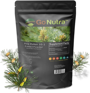 Go Nutra - Pine Pollen Powder, Potent 10:1 Pine Pollen Powder From Masson Pine Trees, Pure Powdered Pine Pollen For Tea, Coffee, Juice, Smoothies, And More, Non-Gmo, Vegan, 1 Lb